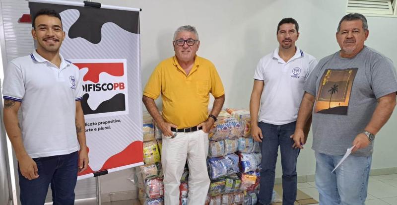 Sindifisco-PB e Afrafep doam alimentos às instituições filantrópicas